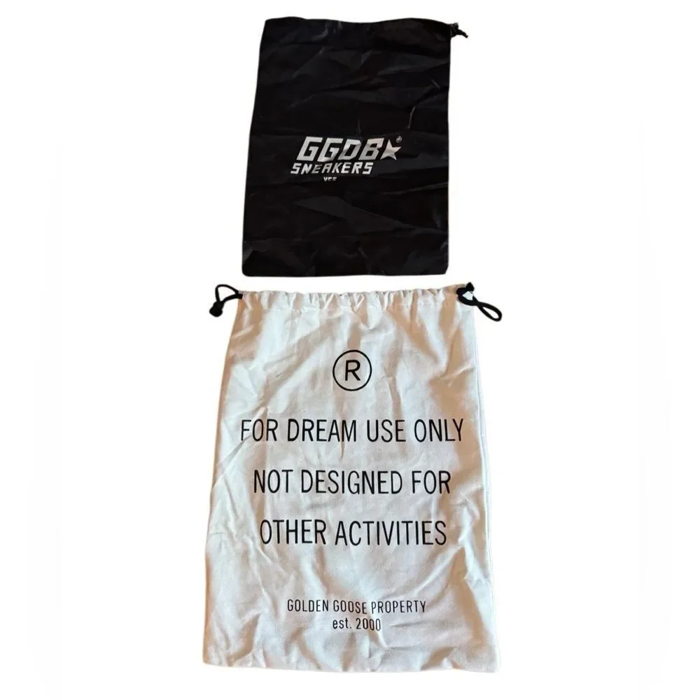 Golden Goose Women's Super Star Suede Silver Sparkle Sneakers + Bags Size 39 - Picture 8 of 14